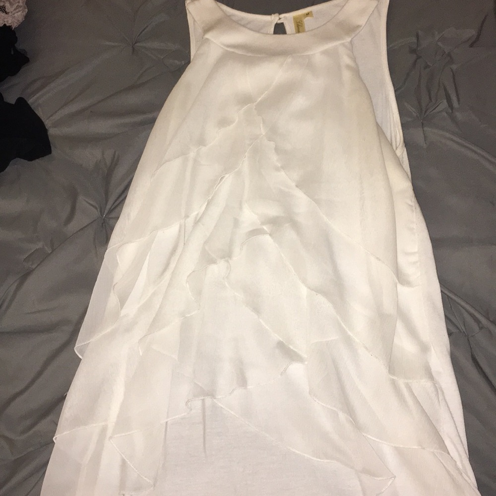 White layered blouse
